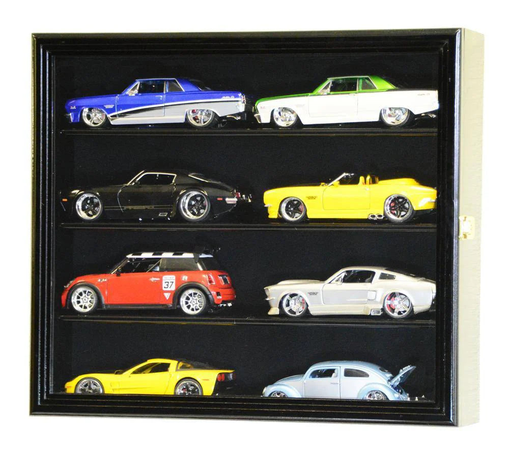 Small 1/24 Scale Diecast Car Display Case Cabinet | UV Protection