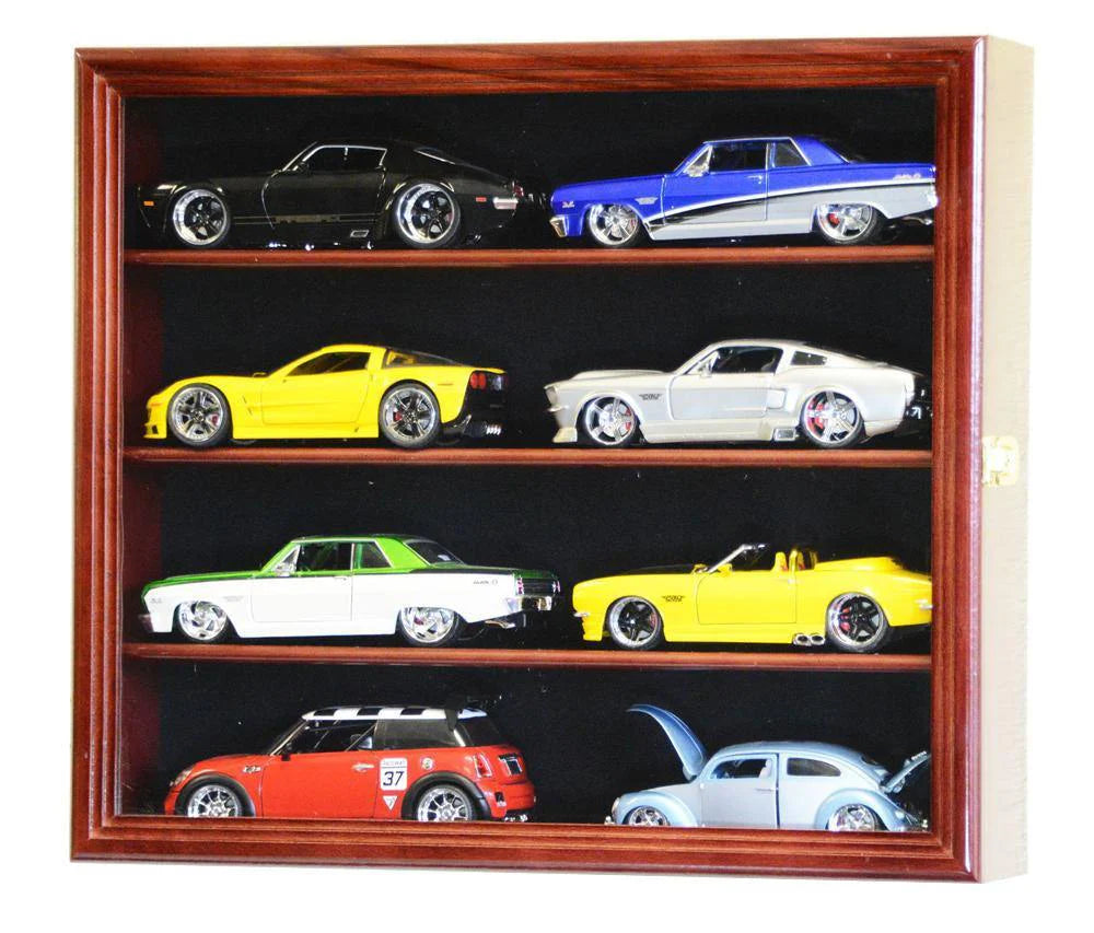 Small 1/24 Scale Diecast Car Display Case Cabinet | UV Protection