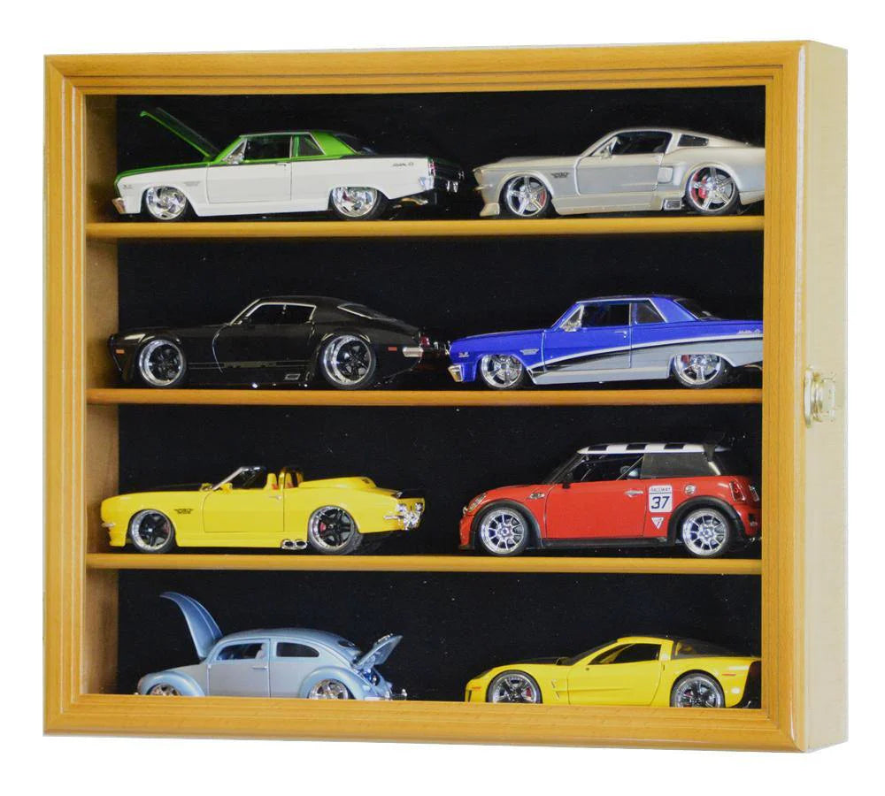 Small 1/24 Scale Diecast Car Display Case Cabinet | UV Protection