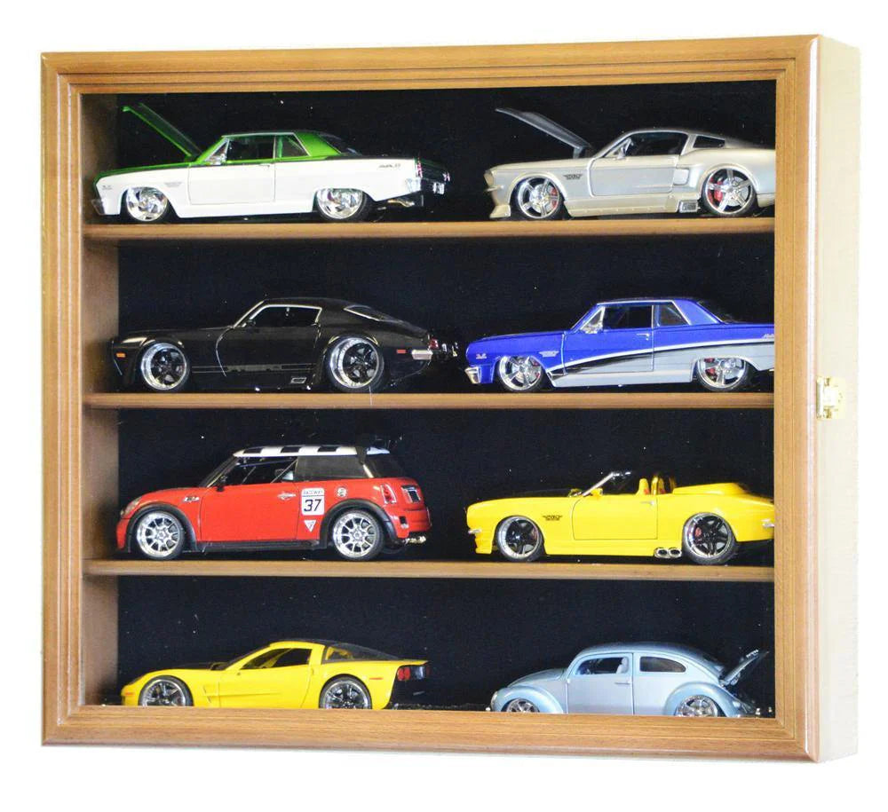 Small 1/24 Scale Diecast Car Display Case Cabinet | UV Protection