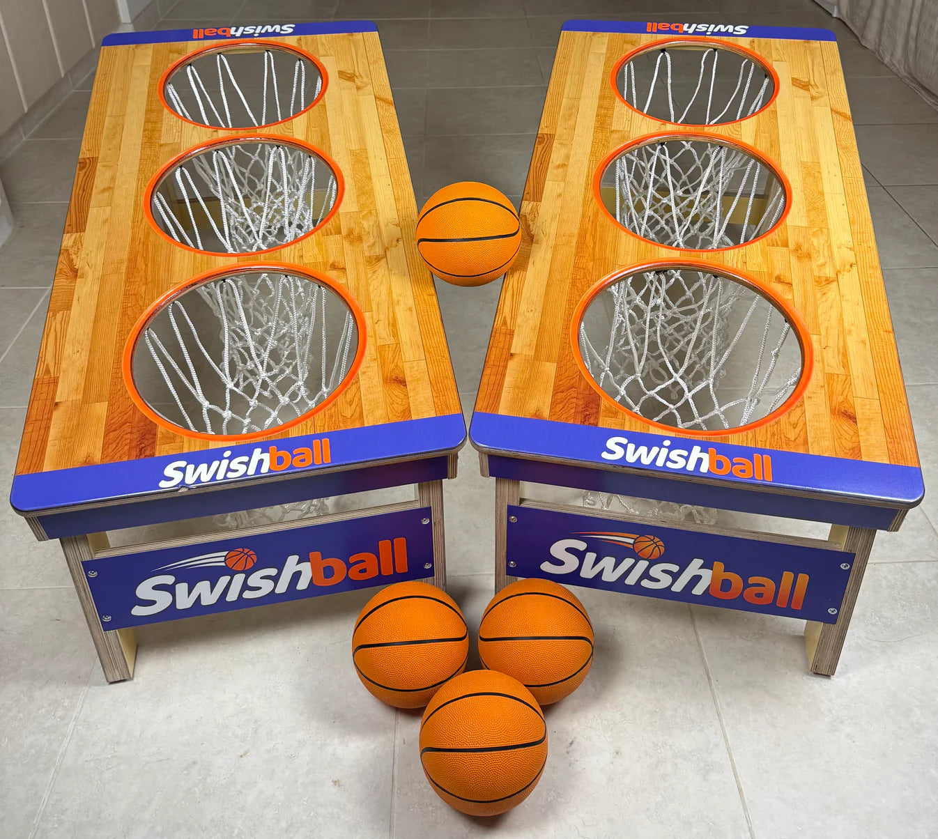 Swishball – Basketball Cornhole Game | Outdoor Backyard Basketball Shooting Game Set