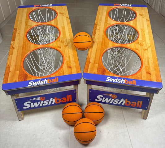 Swishball – Basketball Cornhole Game | Outdoor Backyard Basketball Shooting Game Set