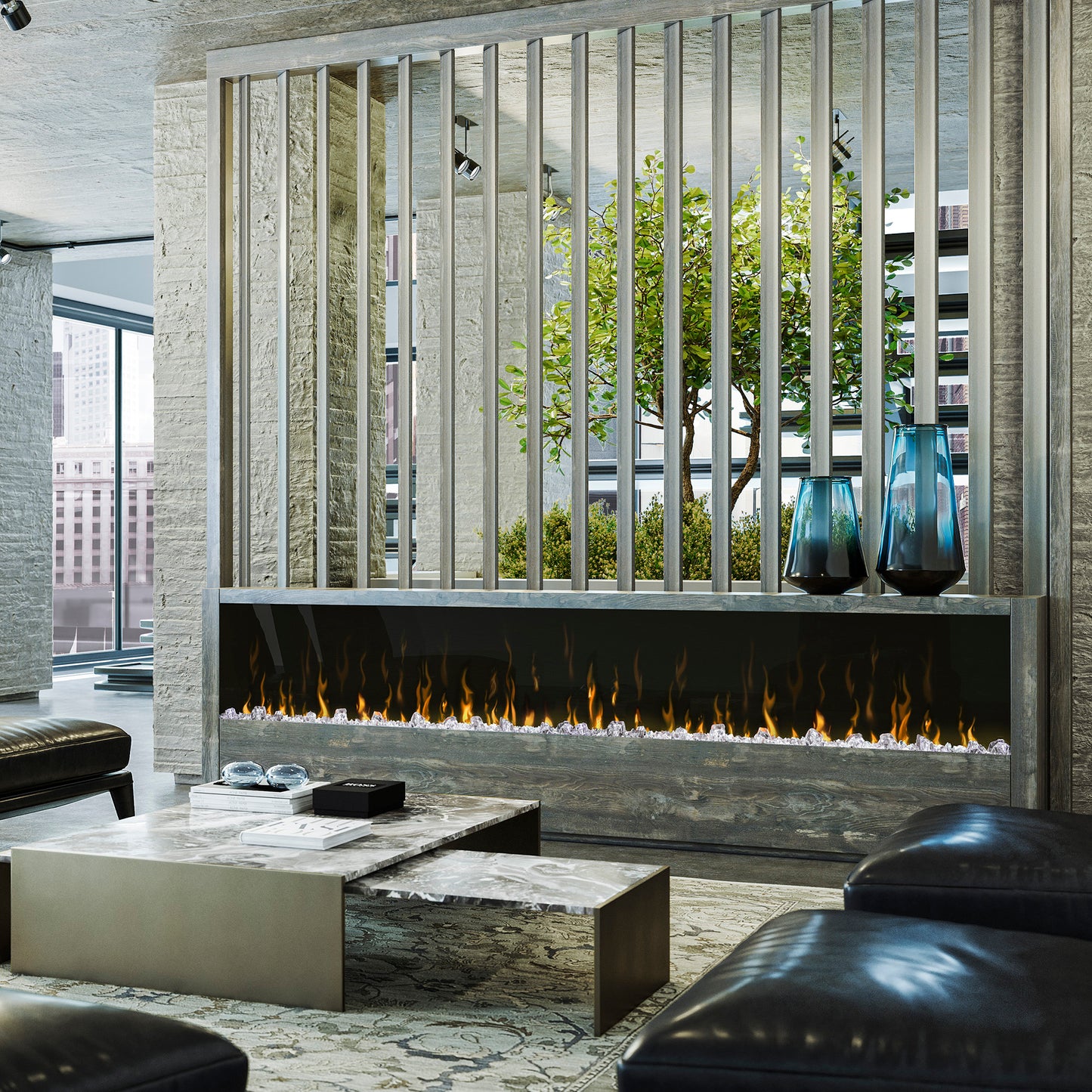 Dimplex IgniteXL Built-in Linear Electric Fireplace - Multi-Fire XD flame technology - 1,000 SQ FT