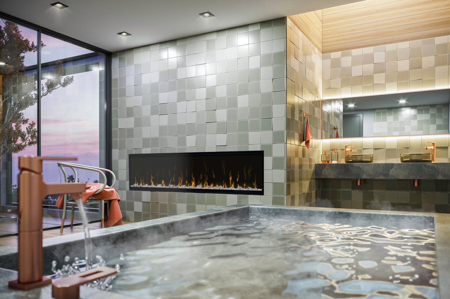 Dimplex IgniteXL Built-in Linear Electric Fireplace - Multi-Fire XD flame technology - 1,000 SQ FT