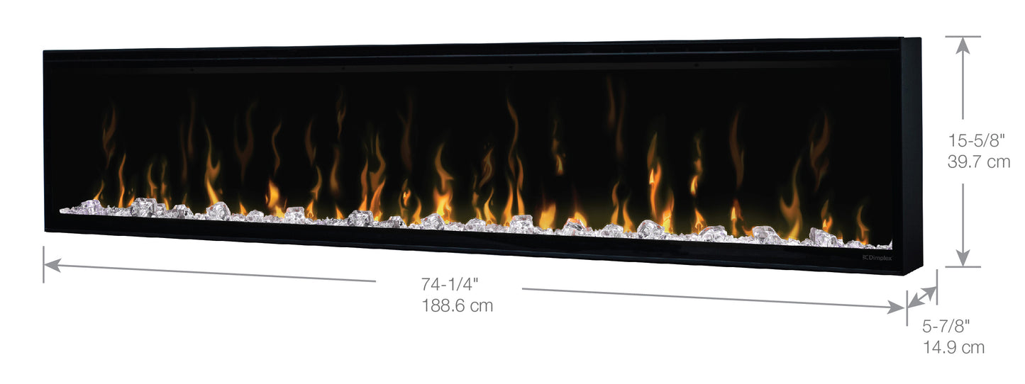 Dimplex IgniteXL Built-in Linear Electric Fireplace - Multi-Fire XD flame technology - 1,000 SQ FT