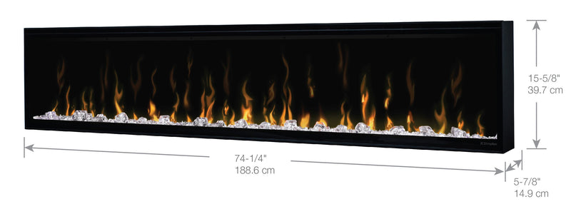 Dimplex IgniteXL Built-in Linear Electric Fireplace - Multi-Fire XD flame technology - 1,000 SQ FT