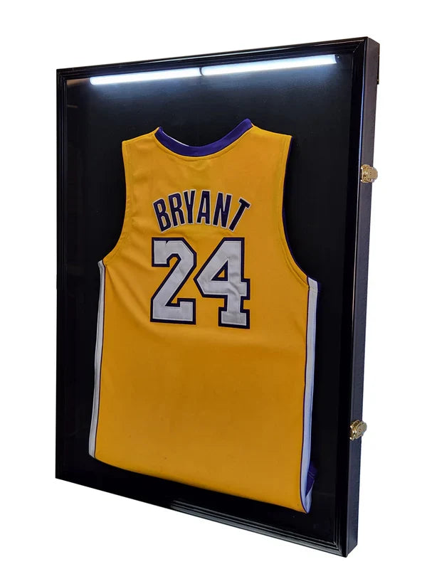 XL Jersey Display Case Uniform Display Wood Cabinet Shadowbox