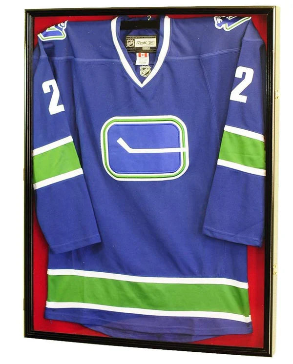 XL Jersey Display Case Uniform Display Wood Cabinet Shadowbox