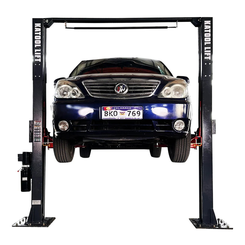 Katool KT AM120SD 12000 lb Clear Floor Commercial Two Post Auto Lift 4HP