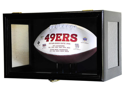 Wall Mounted Football Display Case - UV Protected Acrylic & Solid Wood