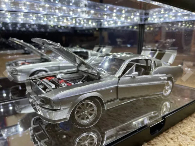 Car Display Case Acrylic LED Light 1/18 Matchbox Model 1/24 Diecast Rack Cabinet