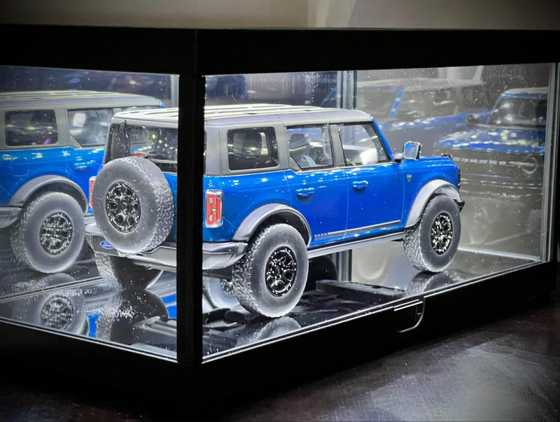 Car Display Case Acrylic LED Light 1/18 Matchbox Model 1/24 Diecast Rack Cabinet
