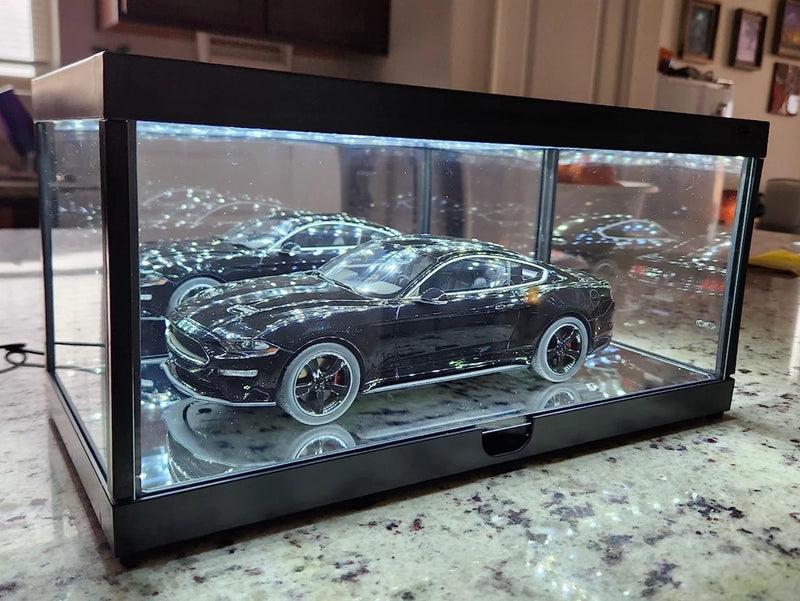 Car Display Case Acrylic LED Light 1/18 Matchbox Model 1/24 Diecast Rack Cabinet