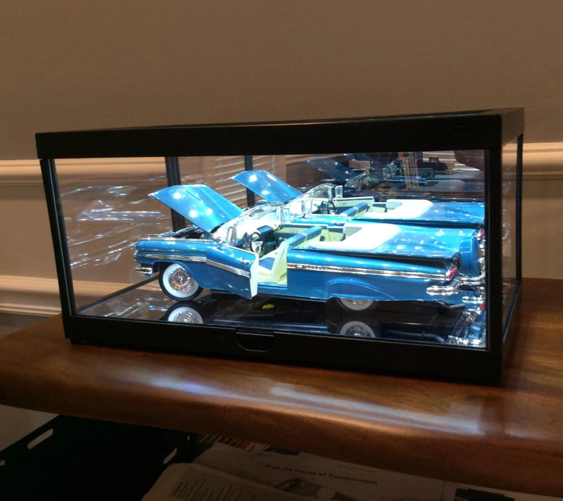 Car Display Case Acrylic LED Light 1/18 Matchbox Model 1/24 Diecast Rack Cabinet