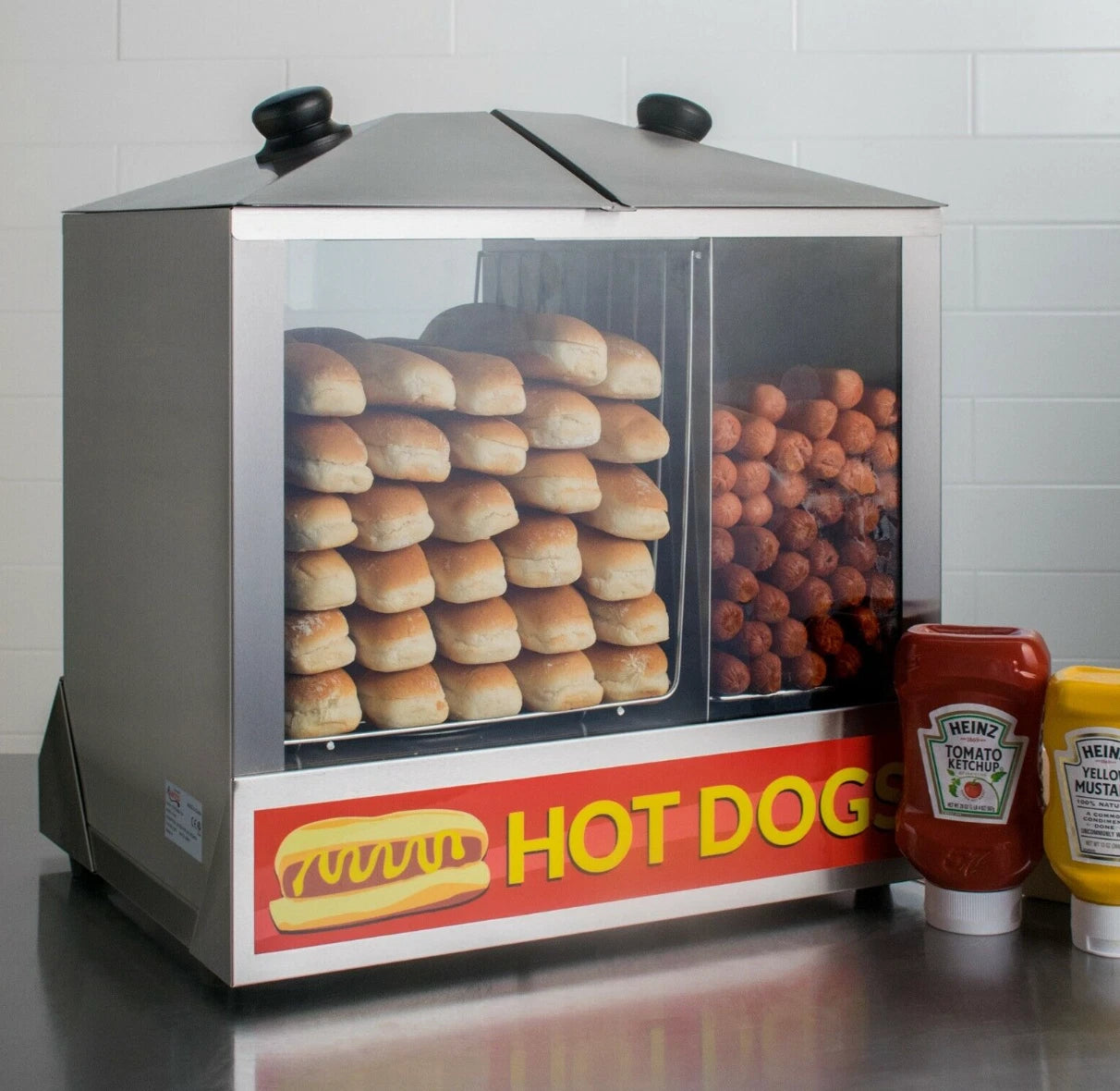 Commercial Catering Hot Dog Steamer Warmer Cooker Machine Bun Food Electric 120V